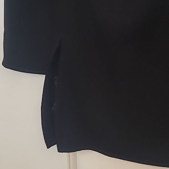 Exclusively Misook Long Sleeve Open Front Cardigan Blazer Black Red Size M - Picture 8 of 10